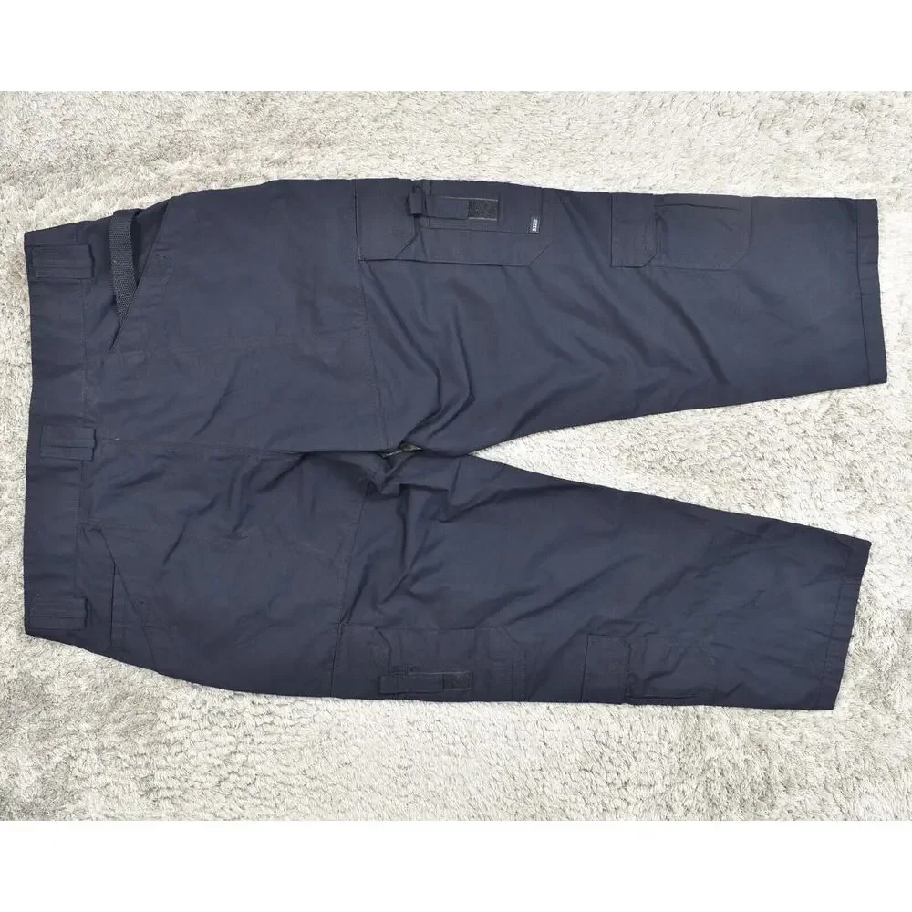 5.11 Tactical Men's Size 42x30 Cargo Multipocket Carpenter Blue Polyester - Picture 3 of 8